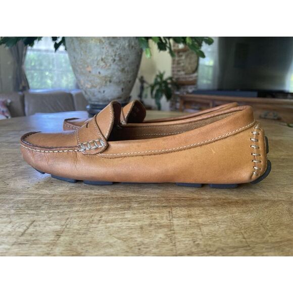 Mercanti Fiorentini Women’s Tan Leather Driving Loafers Moccasins 7B - Picture 1 of 10